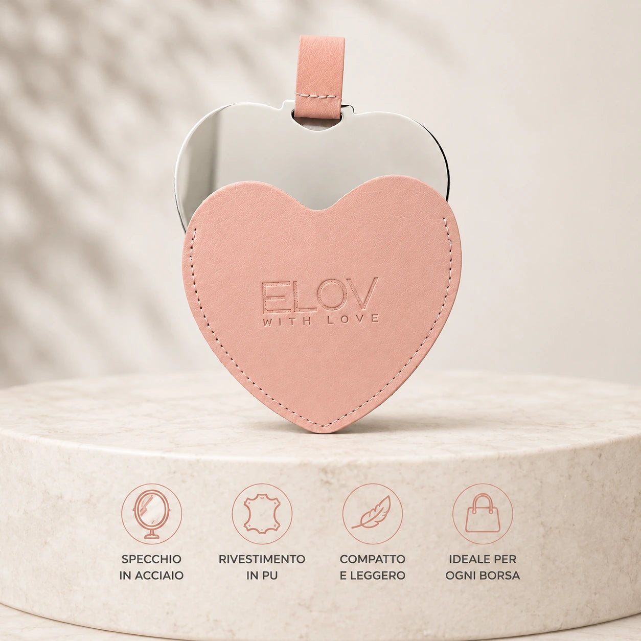 Elov Pocket Mirror - Specchietto Cuore da Borsa