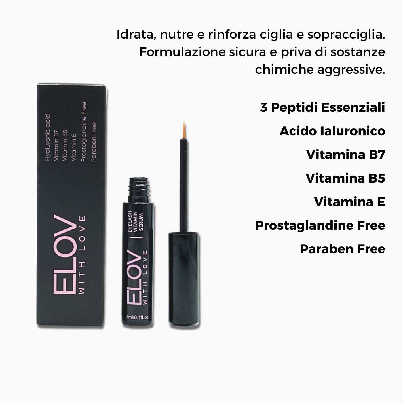 ingredienti sicuri siero ciglia