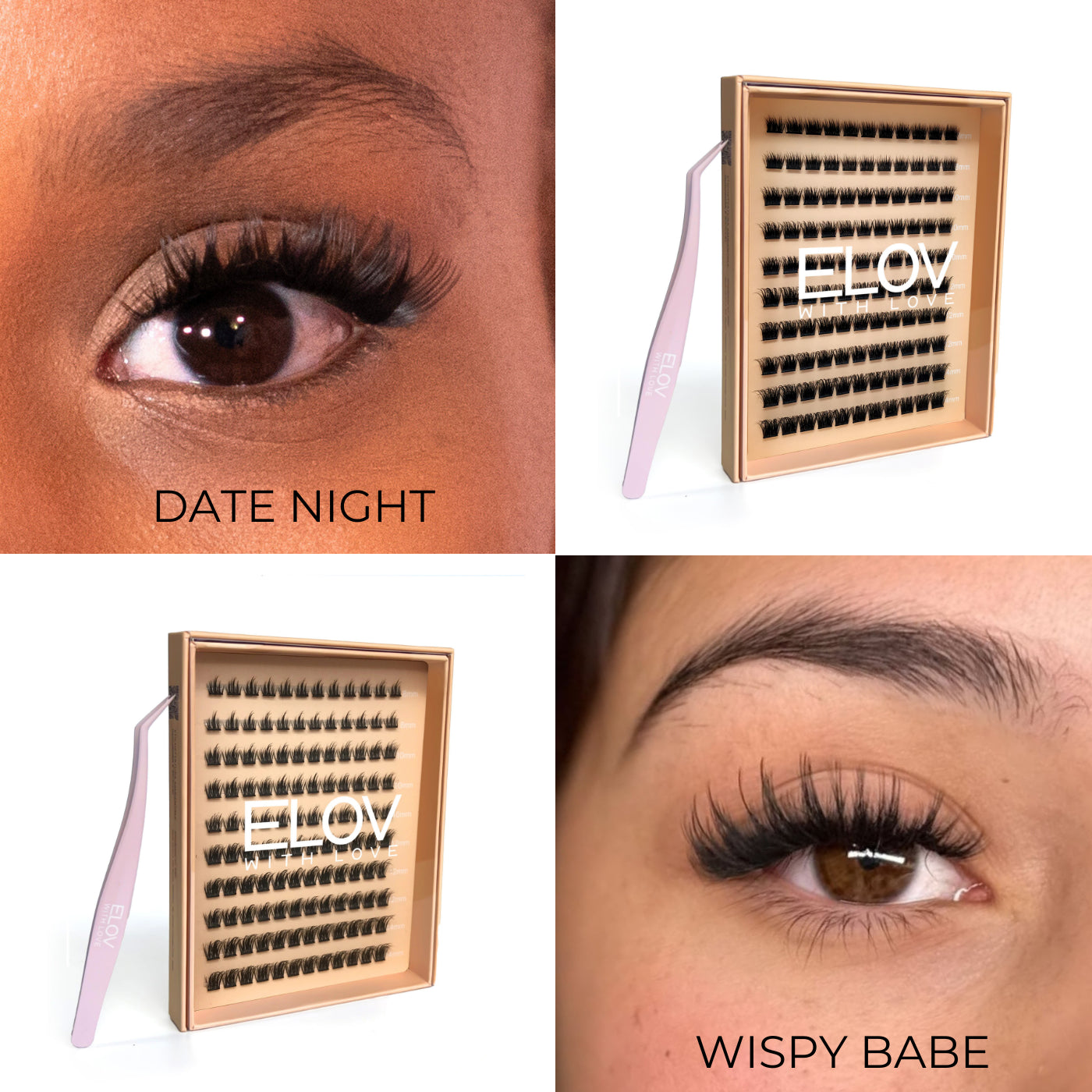 Elov 1Step Lashes™ - Kit completo 120 Extension Ciglia Adesive in seta PBT