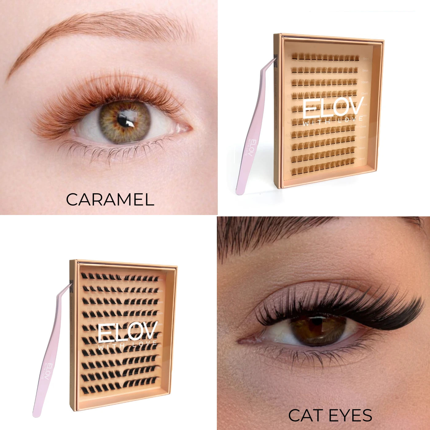 Elov 1Step Lashes™ - Kit completo 120 Extension Ciglia Adesive in seta PBT